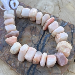 Pink Opal beads 1 bead little bits rough nugget gemstones