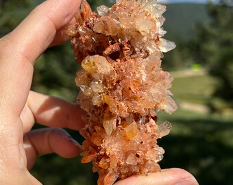 Creedite mineral specimen natural gemstone crystal cluster