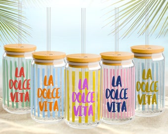 Italian Summer La Dolce Vita | Sipper Glass 16 oz