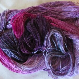 Hand dyed Tencel Yarn - 4/2 Tencel Lace Wt. Yarn  NEW YORK - 420 yards
