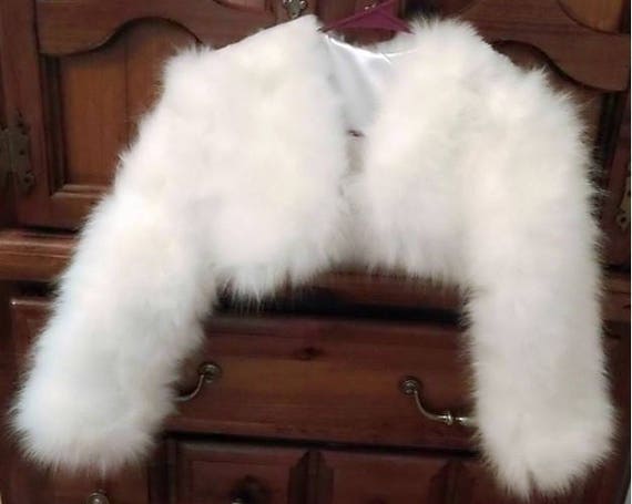 white fur bolero jacket