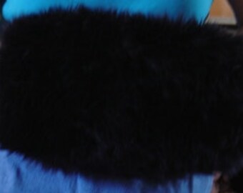 Black Faux Fur Bridal Muff, Winter Wedding Hand warmer,Luxury fur Wedding Muffs