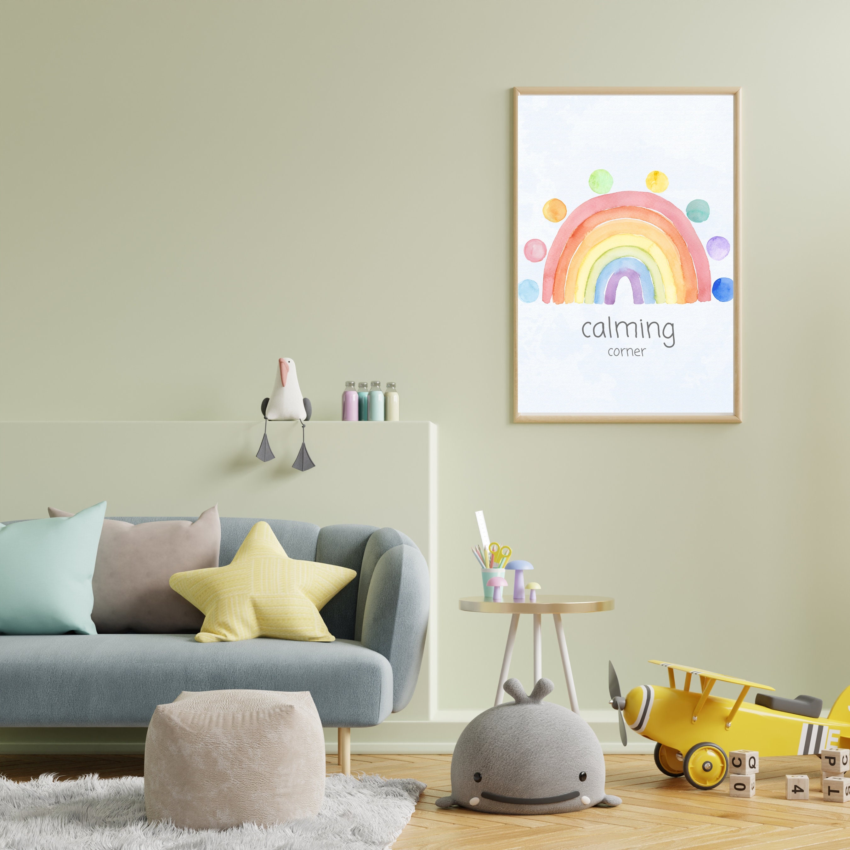 Rainbow Classroom Wall Decor, Calming Corner Poster, Coping Skills ...