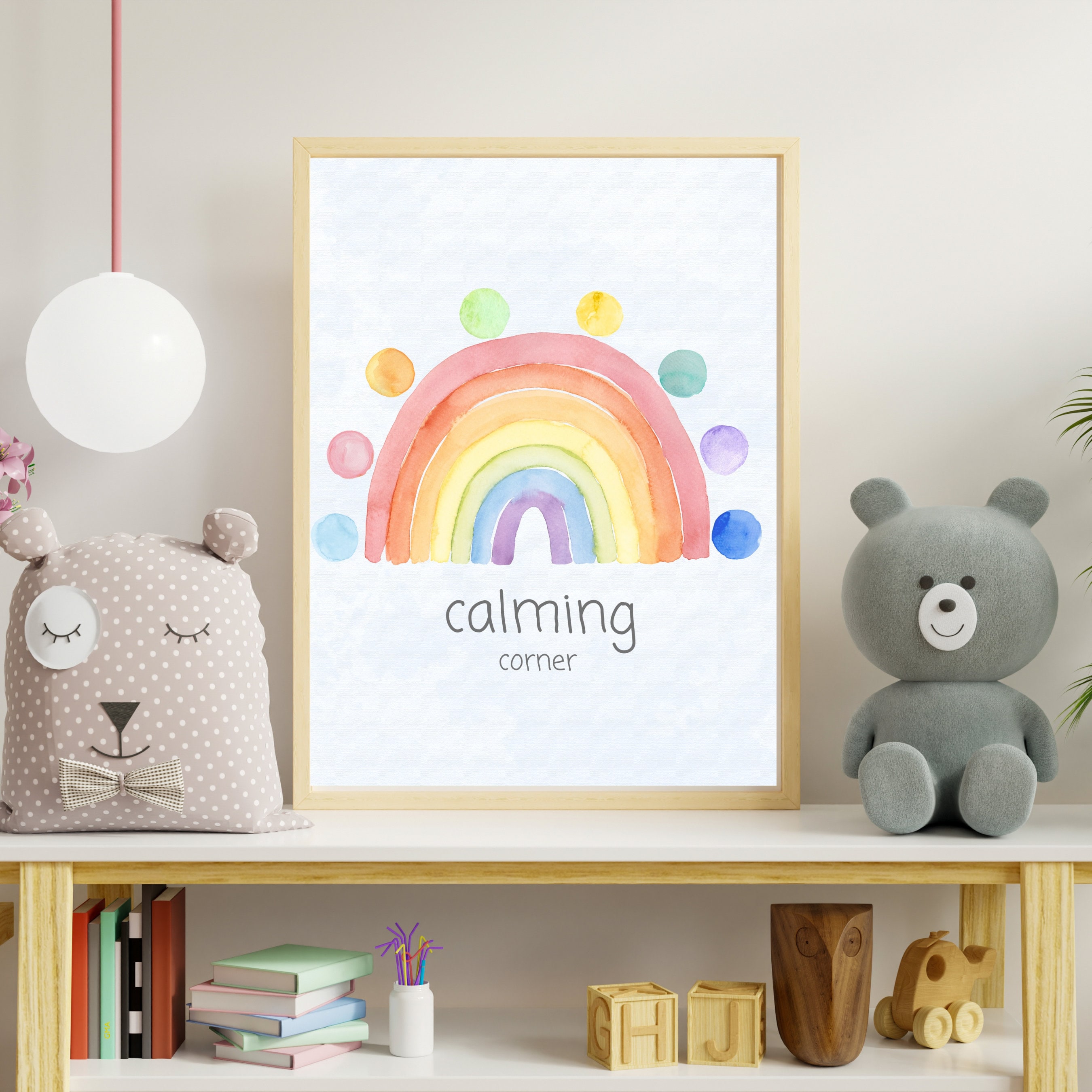 Rainbow Classroom Wall Decor, Calming Corner Poster, Coping Skills ...