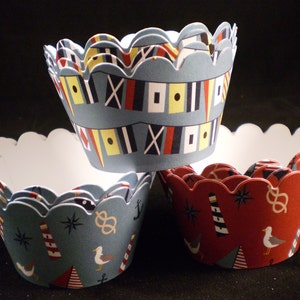 Custom Nautical Cupcake Wrappers 12 image 3