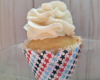 Patriotic Cupcake Wrappers (12): 12 Patterns to choose from