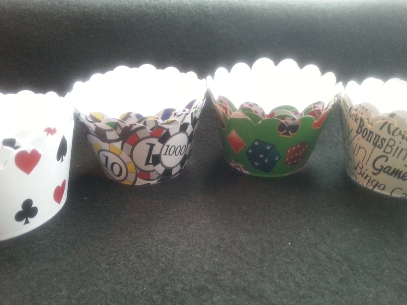 Casino Themed Cupcake Wrappers 12