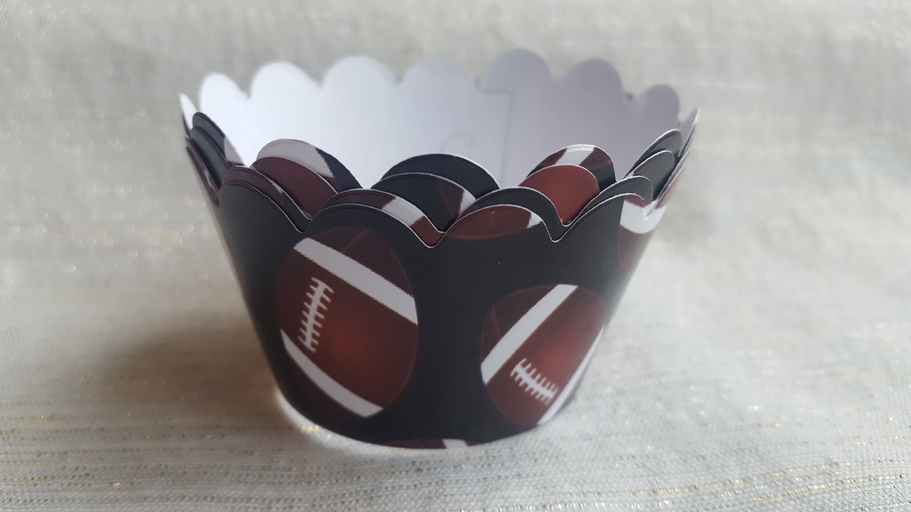 Custom Football Cupcake Wrappers 12