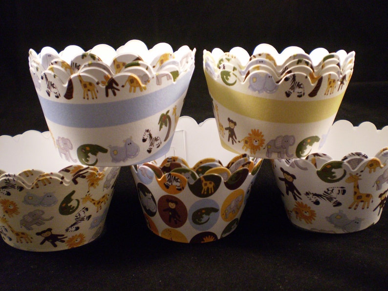 Jungle Cupcake Wrappers 12 Etsy