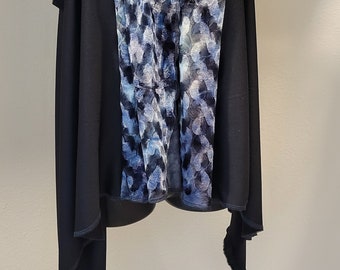Flip Vest - Blue Velvet with lightweight black