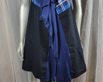 Blue Flip Flannel Vest