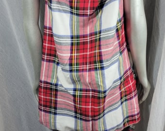 Flip Flannel Vest- White Multi Color