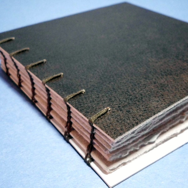 Journal Notebook - Brown Coptic Bound - Recycled Paper