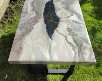 Handmade epoxy river coffee table