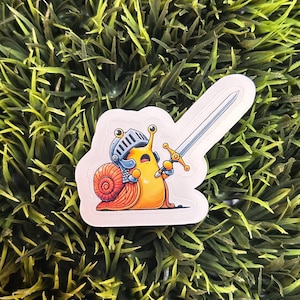 Petit chevalier escargot courageux, drôle Sticker