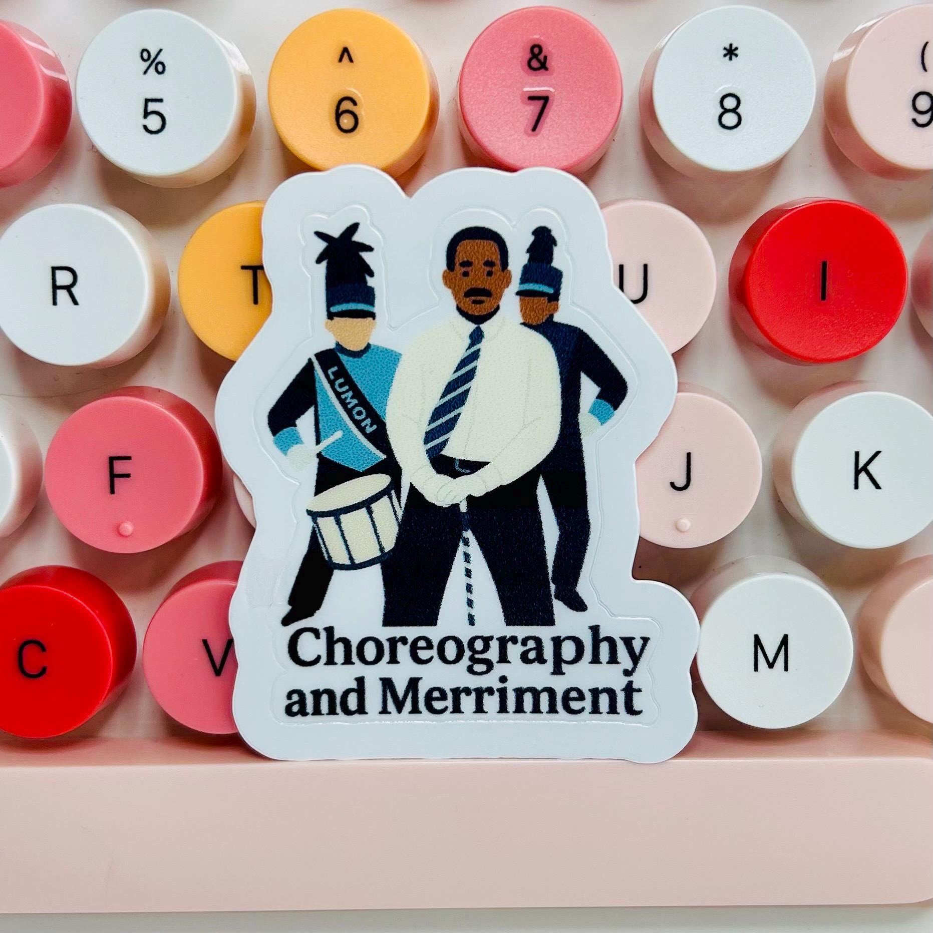 Severance-Inspired “Choreography and Merriment” Sticker | Lumon Office Humor | TV Show Fan Art