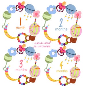 Baby Monthly Milestone Cards Set | Adorable Newborn Photo Props | Printable Baby Shower Gift & Photography Keepsake