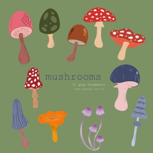 Zauberhaftes Pilz Clipart Set