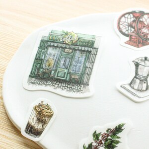 Vintage Schreibwaren Sticker, Flake Sticker, japanische Sticker, Papier Platz
