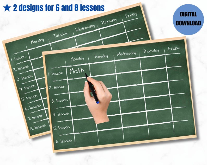 Printable Weekly Lesson Plan Template | A4, Letter Size (digital ...