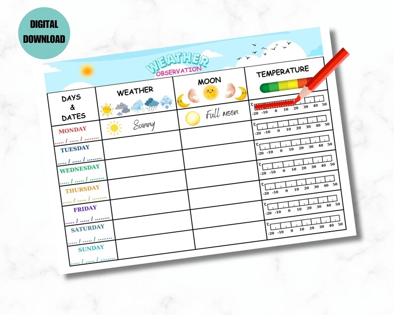 Kids Daily Journal Printable I Journal for Kids I Diary for Children I ...