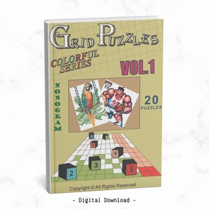 Printable Color Nonogram Puzzle : Japanese Logic Puzzle, Pixel Art Brain Teaser, Digital Download