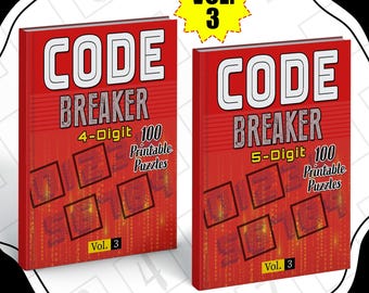 Rompecabezas imprimibles para descifrar códigos: Juego de ingenio (Descarga digital tamaño A4)