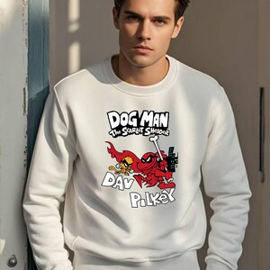Dogman Jumper, World Book Day Sweatshirt, Funny Dogman Top, Book Lover 2025 Comic Story Children School Kids Boys Girl Gift Jumper Top