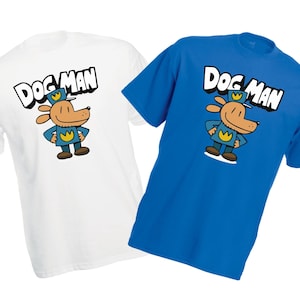 Dog Man Cartoon T-Shirt, World Book Day Shirt, Humanoid Animal Dog Tee, 2025 Comic Story Kids Tee Top