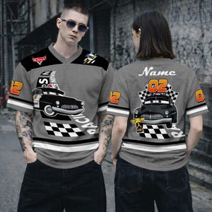 Personalized Disneyland Cars Football Jersey, Lightning McQueen Kids Football Tee, Custom Cars Movie Croptop Football Shirt, Magic Kingdom image 7