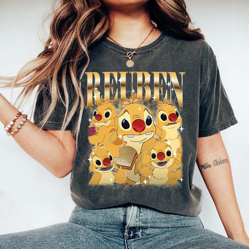 Comfort Colors Disneyland Reuben Lilo And Stitch Homage Shirt, Reuben Stitch Shirt, Walt Disneyworld, Magic Kingdom Shirt, Family Trip 2025 image 1