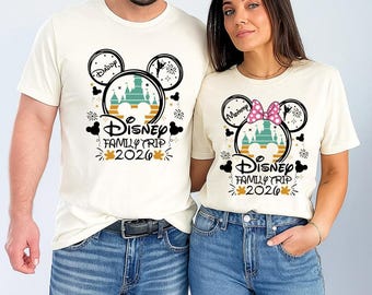 Personalized Disneyland Family Trip 2026 Comfort Colors Shirt, Family Vacation 2026, Custom Family Matching Shirt, Mickey Minnie Mouse Shirt