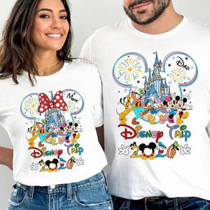 Custom Disneytrip 2026 Comfort Colors Shirt, Mickey And Friends Magical Castle Shirt, Disneyland Vacation, Disneyland Trip, Family Trip 2026 image 2