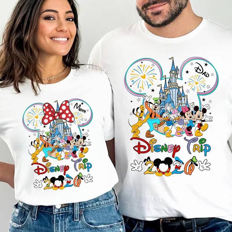 Custom Disneytrip 2026 Comfort Colors Shirt, Mickey And Friends Magical Castle Shirt, Disneyland Vacation, Disneyland Trip, Family Trip 2026 image 2
