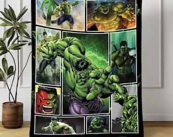 Manta polar de Hulk, Manta de Bruce Banner de Hulk, Manta del equipo de los Vengadores, Manta de superhéroe Hulk para cama, sofá o sillón