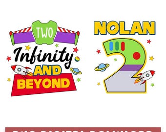 Dos cumpleaños de Infinity And Beyond PNG, cumpleaños de Toy Story PNG, cumpleaños de Disneyland Toy Story PNG, descarga digital de To Infinity And Beyond