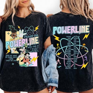 Comfort Colors A Goofy Movie Powerline Shirt, Max Goof World Tour 95 Tee, Retro 90s Disneyland Shirt, Disneyland Family Trip Shirt image 1