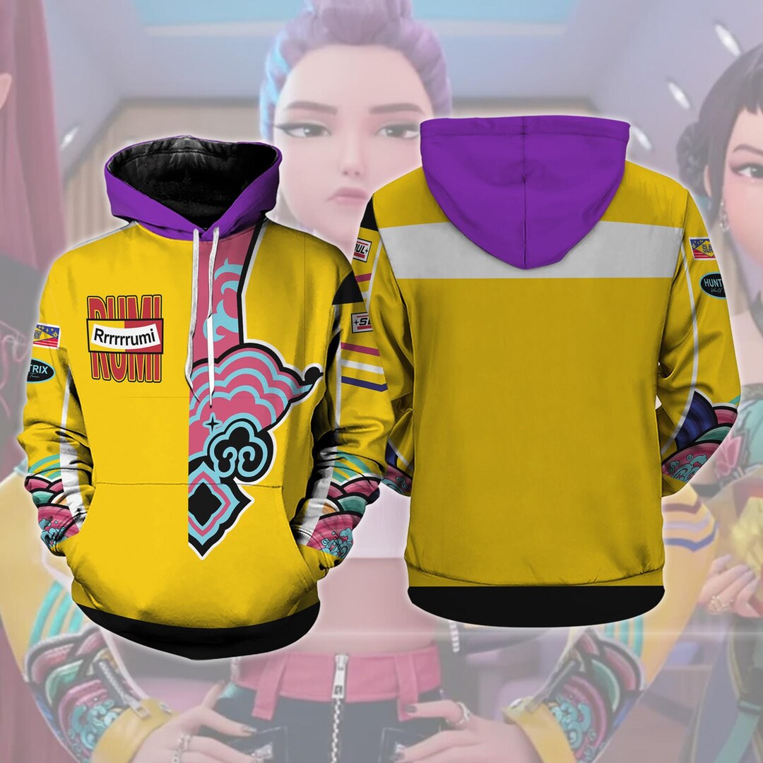 KPop Demon Hunters Hoodie - Anime Kapuzenpullover Mira Rumi Zoey Druck