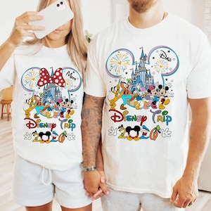 Custom Disneytrip 2026 Comfort Colors Shirt, Mickey And Friends Magical Castle Shirt, Disneyland Vacation, Disneyland Trip, Family Trip 2026 image 3