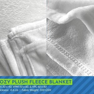 A cozy plush fleece blanket with a close-up view of its soft, fluffy texture.