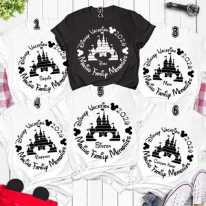 Custom Disneyland Family Vacation 2026 Comfort Colors Shirt, Disneyland Castle Shirt, Mickey And Friends Shirt, Disneyland Family Vacation image 2