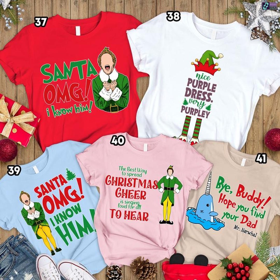 Comfort Colors Elf Movie Quotes Christmas Shirt, Buddy the Elf Shirt ...