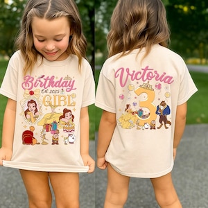 Comfort Colors Disneyland Belle Princess Birthday Shirt, Beauty And The Beast Shirt, Disneyland Birthday Girl Shirt, Custom Birthday Gift