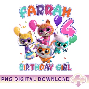 Superkitties Birthday PNG, Junior Super Kitties Music Png, Superkitties Pounce Png, Super Kitties Birthday Family Matching, Digital Download