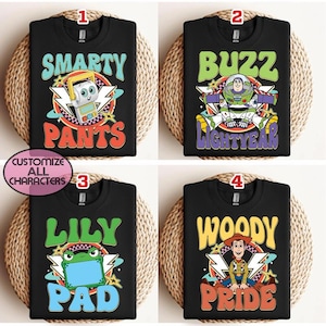 Disneyland Toy Story Comfort Colors Shirt, Retro Cartoon Characters Tee, Custom Family Vacation Shirt, Disneyland Group Matching Tee image 2