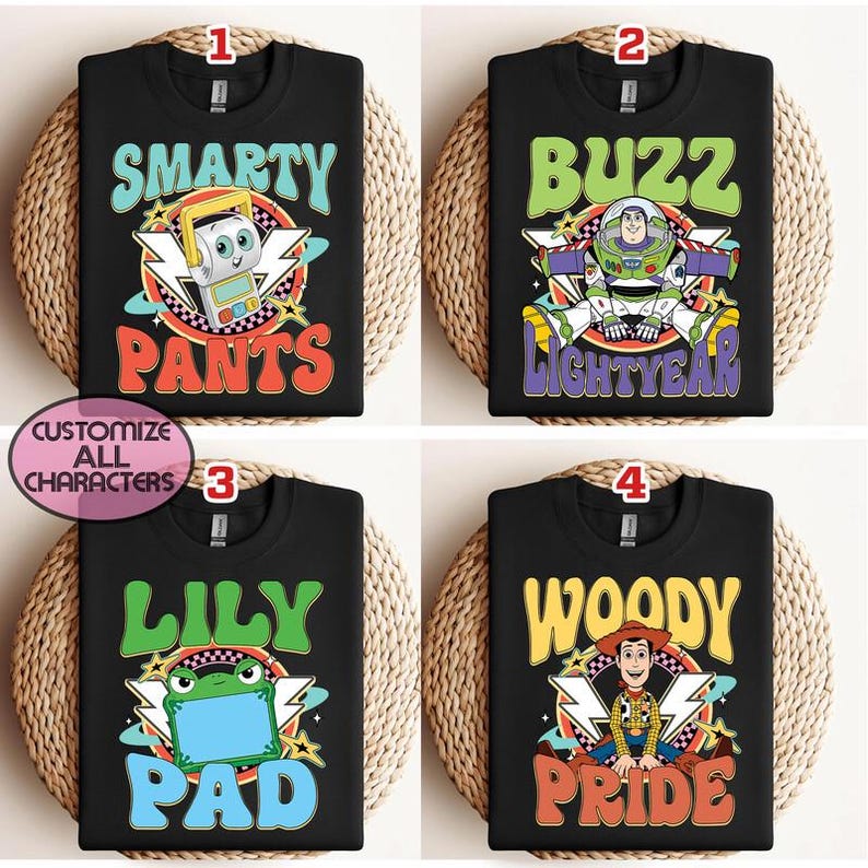Disneyland Toy Story Comfort Colors Shirt, Retro Cartoon Characters Tee, Custom Family Vacation Shirt, Disneyland Group Matching Tee image 2