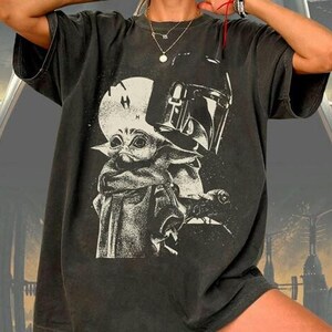 Vintage Mandalorian Comfort Colors Shirt, Disneyland Starwars Shirt, Din Djarin Grogu Starwars Shirt, This Is The Way Shirt, Starwars Gift image 1