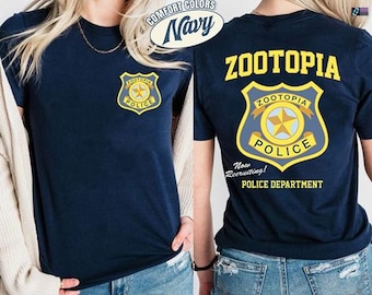 Comfort Colors Zootopia Police Department Shirt, Disneyland Zootropolis Shirt, Disneyland Family Matching Trip Tee, Disneyland Birthday Gift