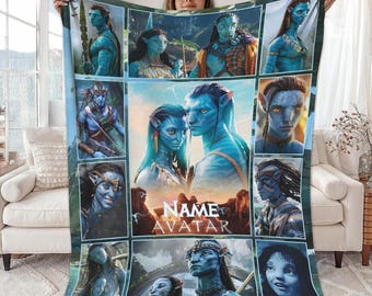 Manta de Avatar: Jake, Sully y Neytiri, manta personalizada de la película Avatar 2, manta del Parque Nacional Pandora, manta de Avatar: El Camino del Agua
