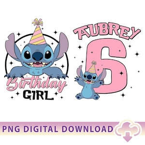 Custom Stitch Birthday Girl PNG, Urodziny Rodzina Dopasowanie Wycieczka, Stitch Urodziny Png, Lilo i Stitch Disneyland Urodziny, Pobieranie Cyfrowe